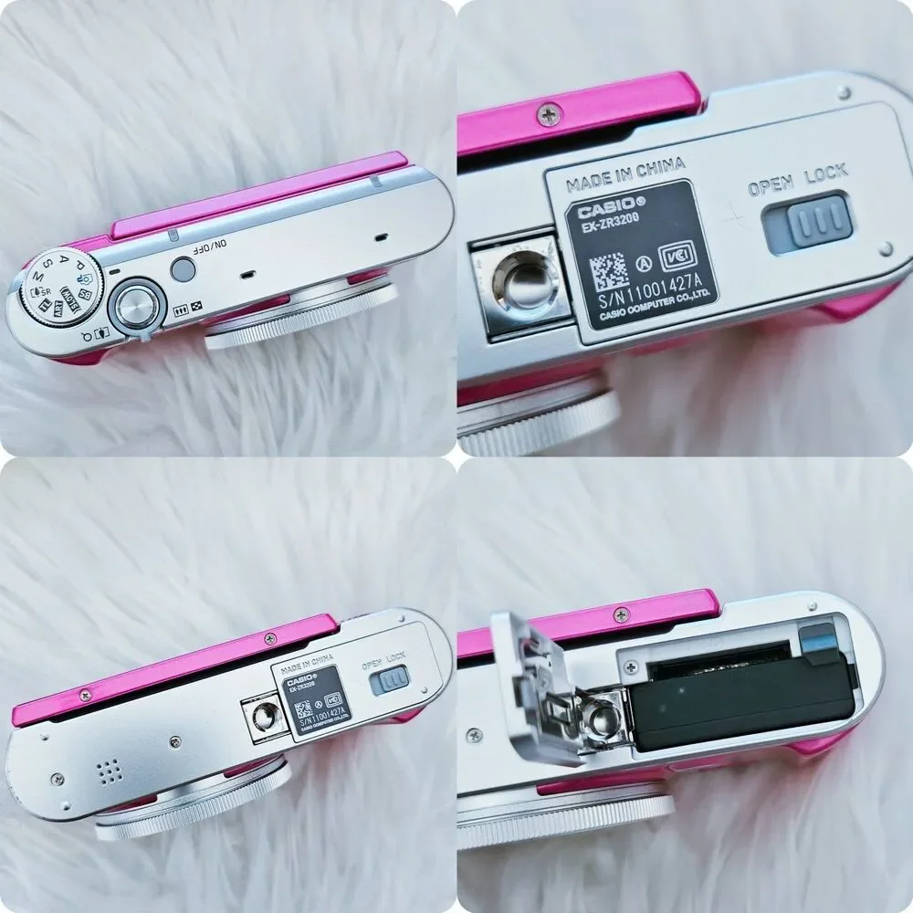 RARE Casio ZR3200 High Speed EXILIM EX-ZR3200 Pink Compact Digital Camera Selfie